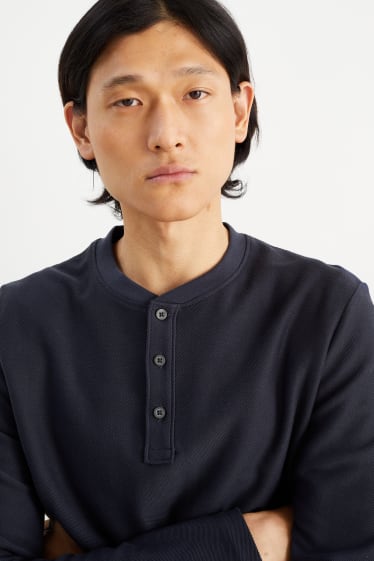 Men - Long sleeve top - dark blue