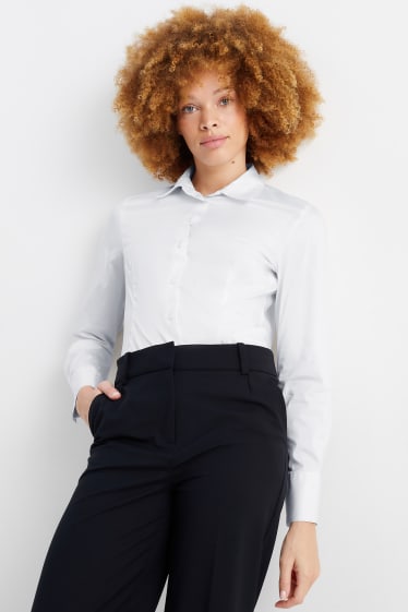 Damen - Business-Bluse - weiß