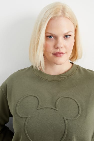 Dames - Sweatshirt - Mickey Mouse - groen