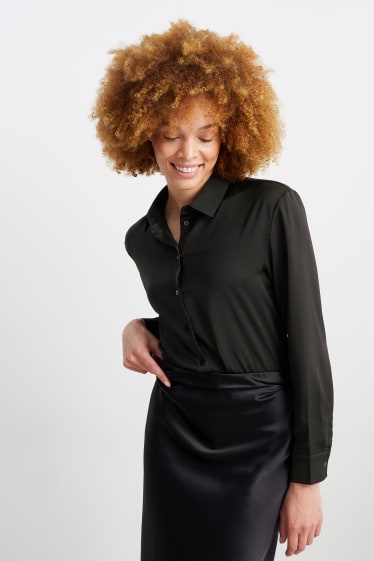 Damen - Business-Bluse - schwarz