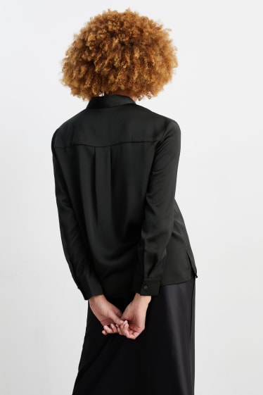Damen - Business-Bluse - schwarz