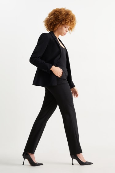 Dámské - Business kalhoty - straight fit - černá