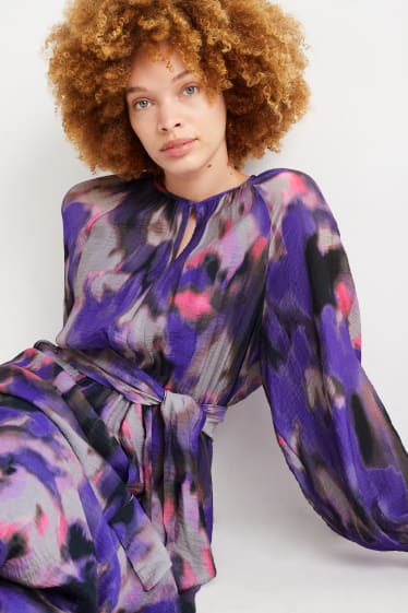 Kobiety - Sukienka fit & flare - ze wzorem - fioletowy