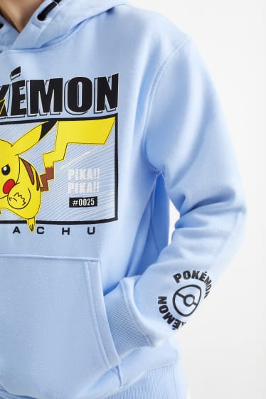 Enfants garçons - Pokémon - sweat à capuche - bleu clair