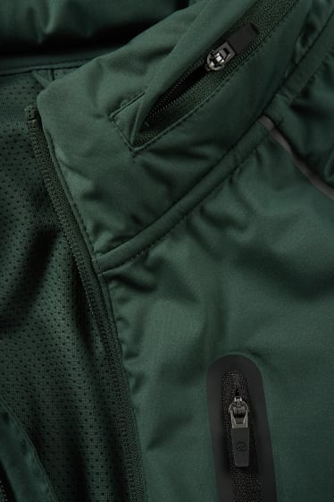 Pánské - Funkční bunda s kapucí - vodoodpudivá - zelená