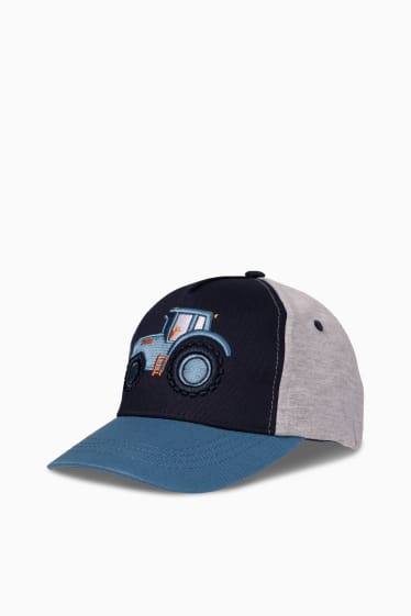 Children - Tractor - baseball cap - dark blue