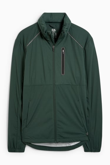 Pánské - Funkční bunda s kapucí - vodoodpudivá - zelená