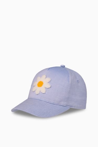 Kinder - Blume - Baseballcap - blau
