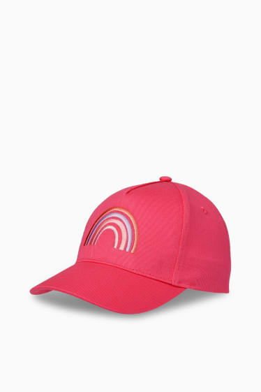 Children - Rainbow - baseball cap - pink