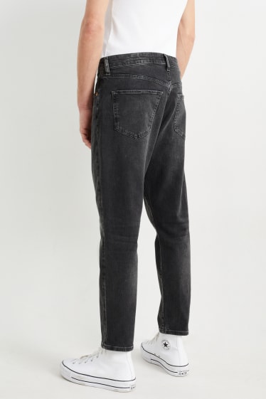 Pánské - Relaxed tapered jeans - džíny - tmavošedé