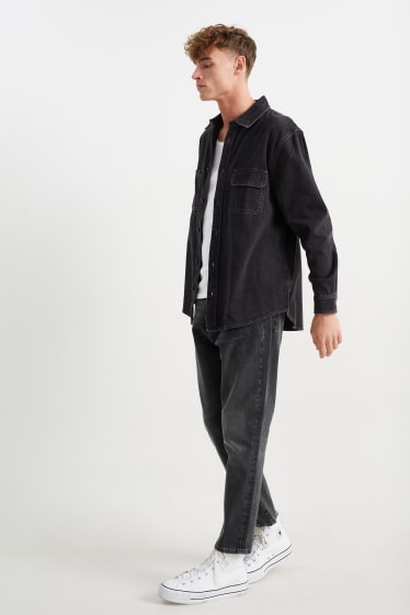 Hombre - Relaxed tapered jeans - vaqueros - gris oscuro