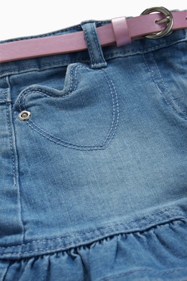 Bambini - Gonna di jeans con cintura - jeans azzurro