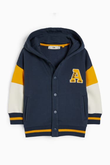 Kinder Jungen - Collegejacke mit Kapuze - dunkelblau