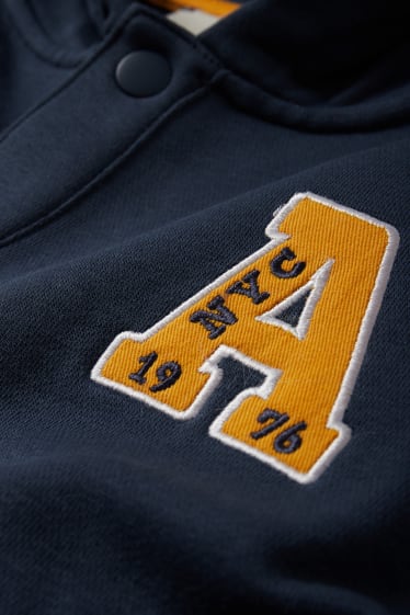 Kinder Jungen - Collegejacke mit Kapuze - dunkelblau