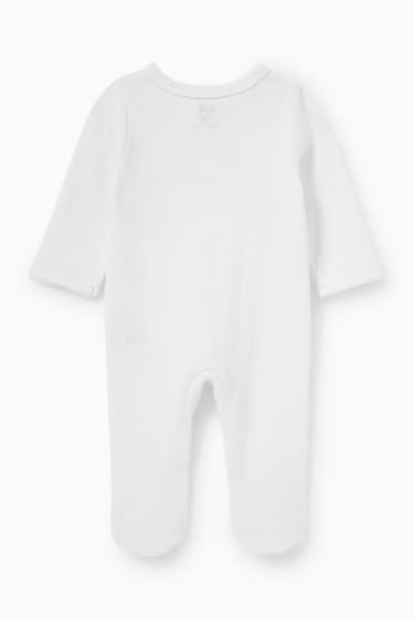 Niemowlęta - Niedźwiadek - piżama niemowlęca - biały