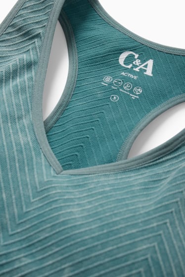 Women - Sports bra - padded - UV protection - turquoise