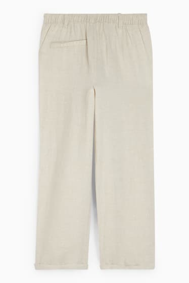 Children - Linen trousers - light beige