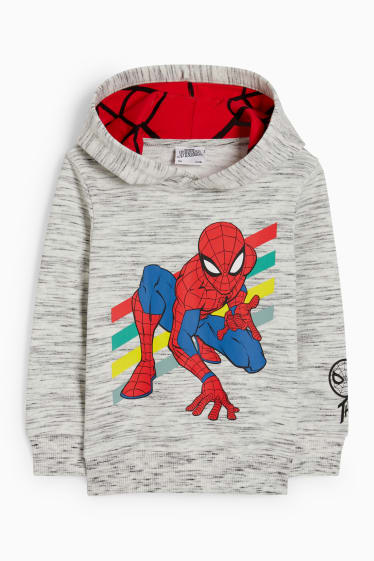 Niños - Spider-Man - sudadera con capucha - gris claro jaspeado