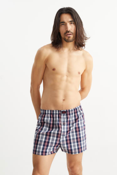 Herren - Multipack 2er - Boxershorts - gewebt - dunkelrot