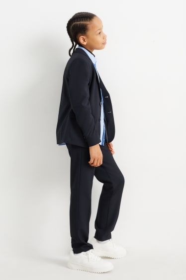 Enfants - Pantalon de costume - Stretch - LYCRA® - bleu foncé