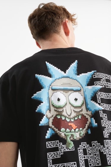 Hommes - T-shirt - Rick et Morty - noir