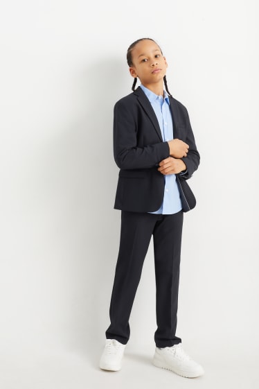 Enfants - Pantalon de costume - Stretch - LYCRA® - bleu foncé