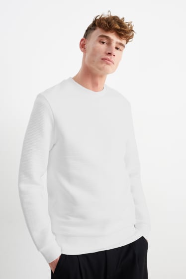 Bărbați - Bluză de molton - alb