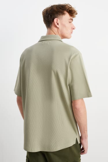 Pánské - Košile - relaxed fit - kent - mátově zelená