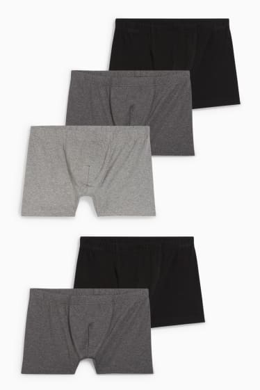 Hommes - Lot de 5 - boxers  - noir / gris