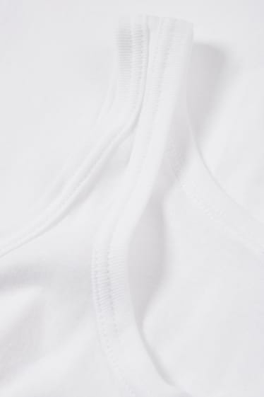 Heren - Set van 5 - onderhemd - naadloos - wit