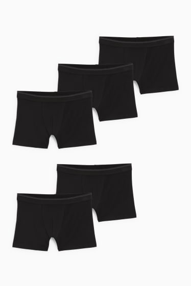 Men - Multipack of 5 - trunks  - black
