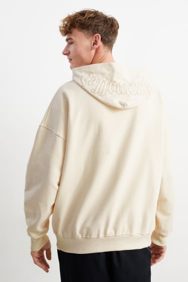 Hommes - Sweat à capuche - blanc crème