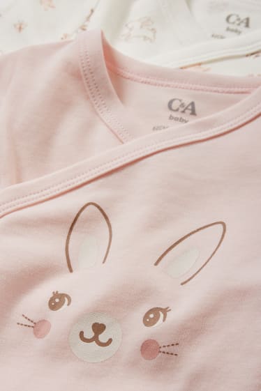 Baby Mädchen - Multipack 2er - Häschen - Baby-Wickelbody - rosa