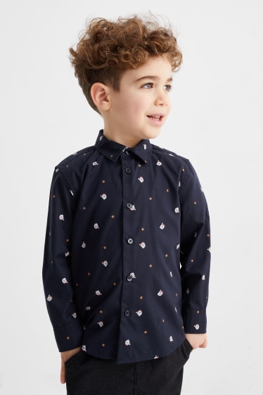 Enfants - Chemise de Noël - bleu foncé