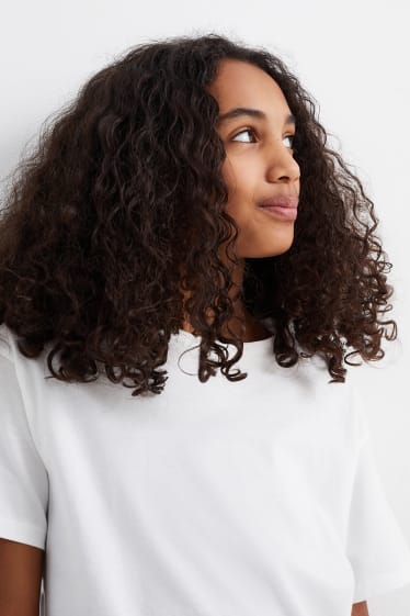 Kinder Mädchen - Kurzarmshirt - weiss