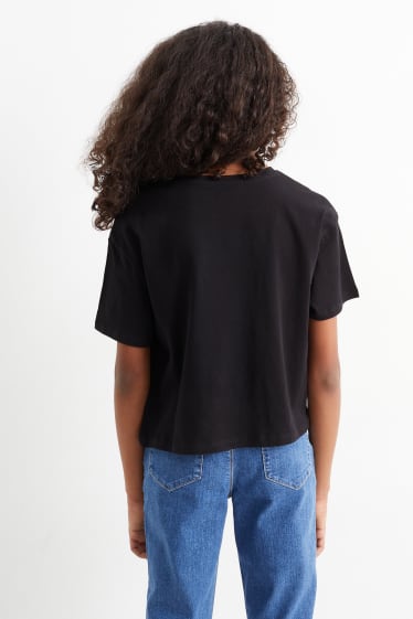 Kinder Mädchen - Kurzarmshirt - schwarz
