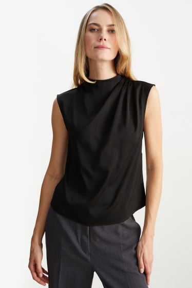 Dames - Business-blousetop - zwart