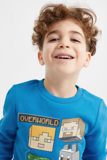 Kinderen: jongens - Set van 2 - Minecraft - sweatshirt - blauw