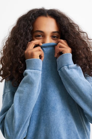 Kinder Mädchen - Set - Sweatshirt und Cargo-Jogginghose - 2 teilig - blau