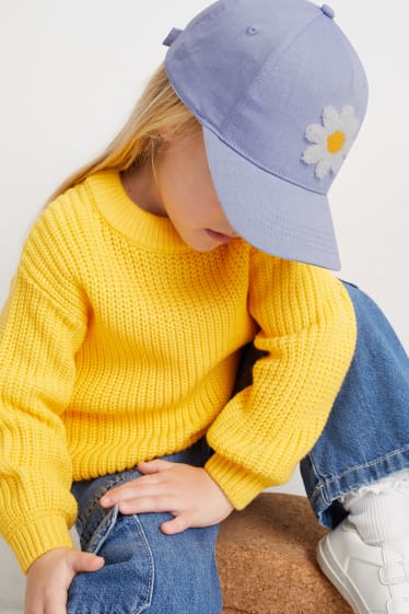 Children - Flower - baseball cap - blue