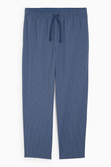 Hombre - Pantalón de pijama - de rayas - azul oscuro