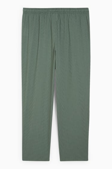 Uomo - Pantaloni pigiama - a righe - verde
