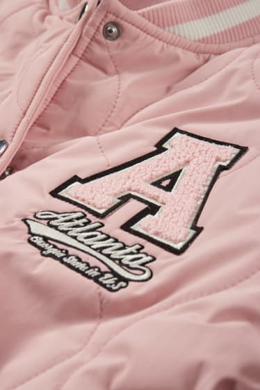 Kinder - Collegejacke - wasserabweisend - rosa