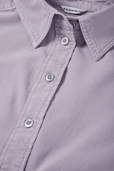 Women - Cropped blouse - light violet