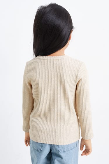 Niños: niñas - Camiseta de manga larga - beige claro