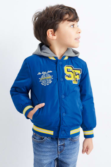 Children - Varsity jacket with hood - blue