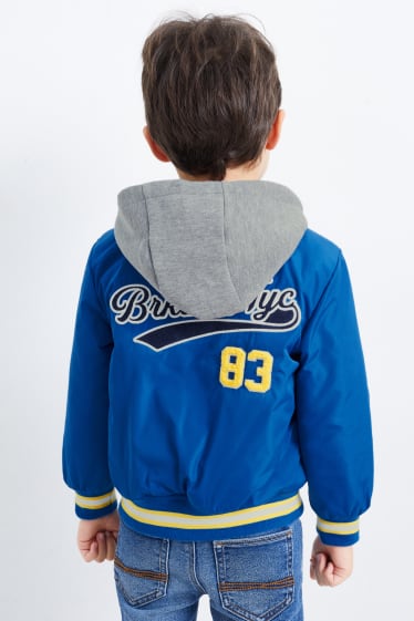 Children - Varsity jacket with hood - blue