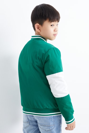 Children Boys - Varsity jacket - green