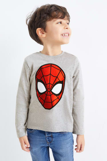 Bambini - Confezione da 3 - Uomo Ragno - maglia a maniche lunghe - blu scuro