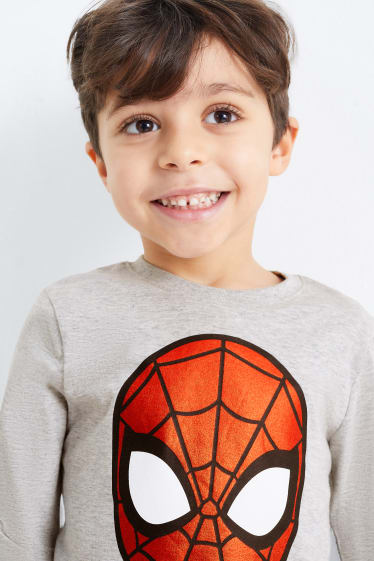 Bambini - Confezione da 3 - Uomo Ragno - maglia a maniche lunghe - blu scuro